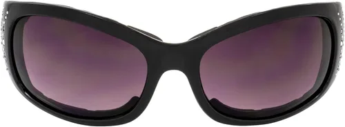 Vista 6 de Global Vision Marilyn 2 Plus - Gafas de motocicleta acolchadas para mujer, 4 pares con lentes transparente, ahumado, espejo de conducción y espejo