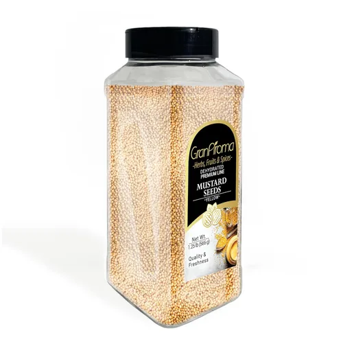 Vista 4 de GranAroma Semillas de mostaza amarilla, sabor suave, salsas y aderezos, para mostaza casera (1.25 libras)