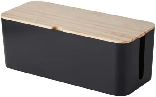 Vista 16 de 12.5x5.7x5.3in Cable Management Box Cable Organizer Box and Power Strip Box Hide Desk Cord and Floor Cables to Cover and Hide & Power Strips & Cords