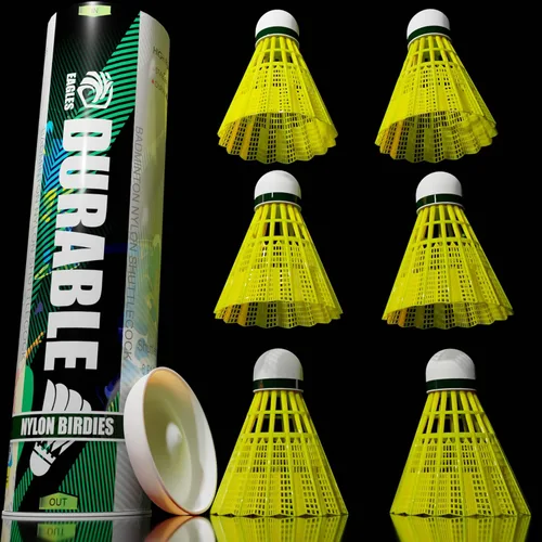 Vista 9 de EAGLES Bádminton Birdies - Pollos de cama de plumas de nailon Juego de bolas de plástico para práctica de béisbol en interiores y exteriores