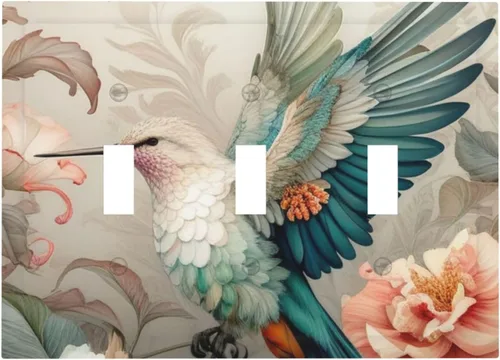 Vista 14 de Cubiertas Decorativas de Arte para Interruptores de Luz de Hojas de Otoño Placa de Pared de Palanca Individual Cubierta Decorativa para Interruptor