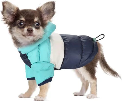Chaleco de Perro Abrigo de Invierno para Perros Pequeños Niños Niñas, Chaquetas de Plumón para Perros Sudadera con Capucha para Cachorros Abrigo con