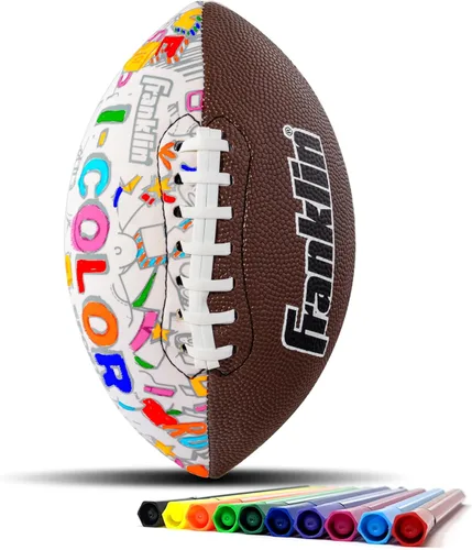 Franklin Sports iColor Kids Mini Balls - Custom Color Balls with Markers Included - Design Your Own Ball for Kids + Toddlers - Soccer Ball - Football