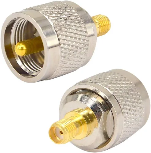 Vista 4 de onelinkmore Adaptador de antena de radio Ham UHF macho a SMA hembra Adaptador RF UHF PL-259 PL259 Conector a conector coaxial SMA para radios