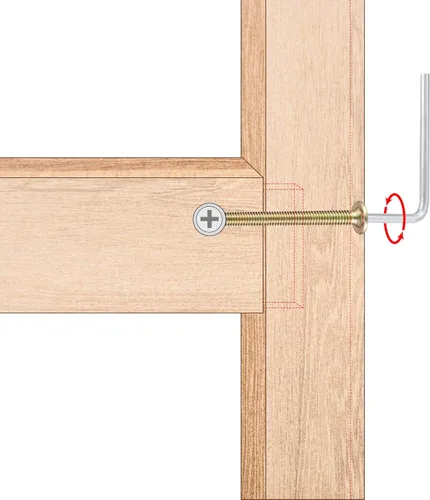 Vista 5 de uxcell M6x85mm - Juego de tuercas hexagonales para muebles, 1.890 in, longitud de rosca con tuercas de barril para camas, cabeceros, sillas, 8