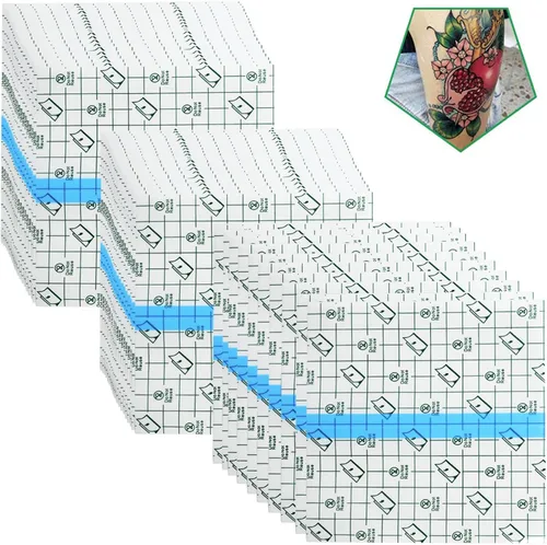 Vista 17 de Rollo de Vendaje para Cuidado Posterior de Tatuajes 3" x 10 Yardas - Película Transparente Impermeable para Curación Inicial de Tatuajes