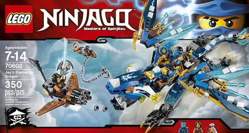 Vista 2 de Kit de construcción de LEGO Ninjago Dragón Elemental de Jay 70602 (350 piezas)