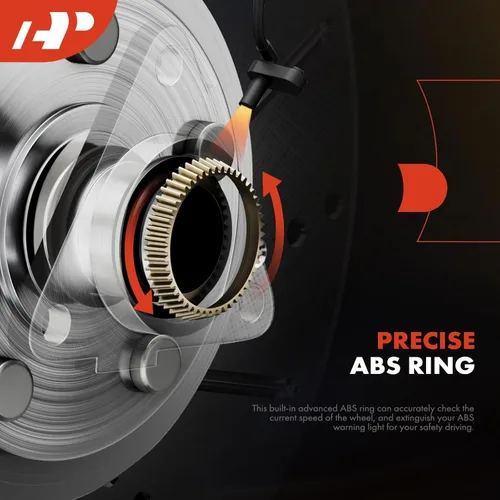 Vista 6 de A-Premium Cojinete de rueda trasera y conjunto de cubo con ABS y 5 lengüetas compatible con Chevrolet Corvette 1997-2008 y Cadillac XLR 2004-2008