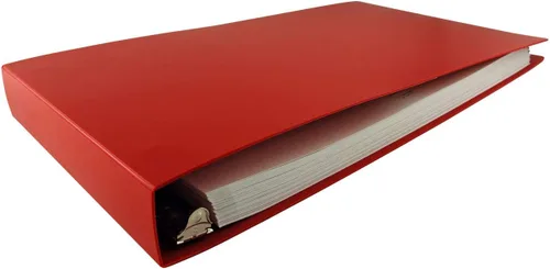 Vista 3 de Carpeta Horizontal de 11x17, Organizador de Documentos de Poli Duradero de 3 Anillas con Anilla en D de Ángulo Reforzado de 1.5 Pulgadas. Carpeta