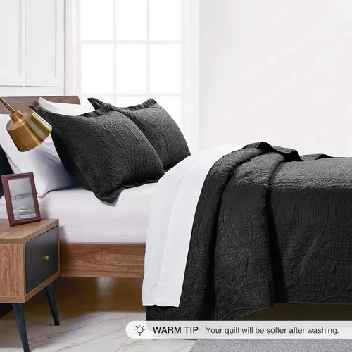 Vista 263 de Edredón de cama tamaño queen Love's cabin, color azul, para cama de verano, de microfibra ligera, estilo moderno, para todas las estaciones, 3