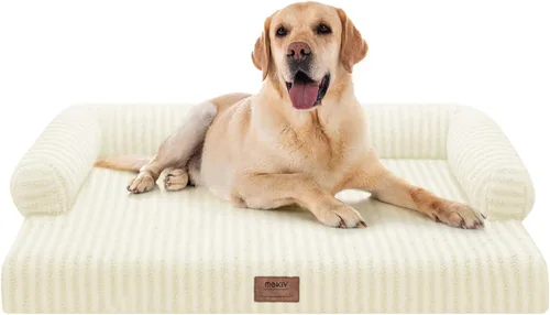 Vista 27 de Cama ortopédica extra grande para perros impermeable: cama de espuma viscoelástica para perros XL y extra grandes, sofá sofá, lavable con funda