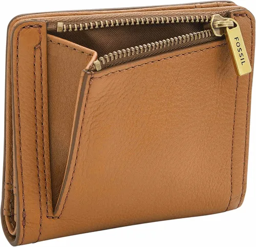 Vista 2 de Fossil Cartera plegable de piel Logan con bloqueo RFID para mujer