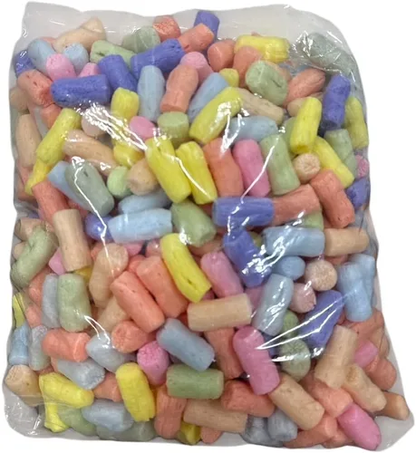 Bolsas de maní biodegradables a base de plantas FunPak MiniPack 0.60 pies cúbicos Compostables (Corazónes Negros y Blancos)