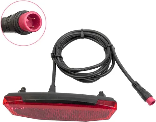 Vista 4 de Luz trasera de EBike 6V60V, luz de advertencia LED, equipo de luz trasera, conector impermeable, accesorios de bicicleta eléctrica