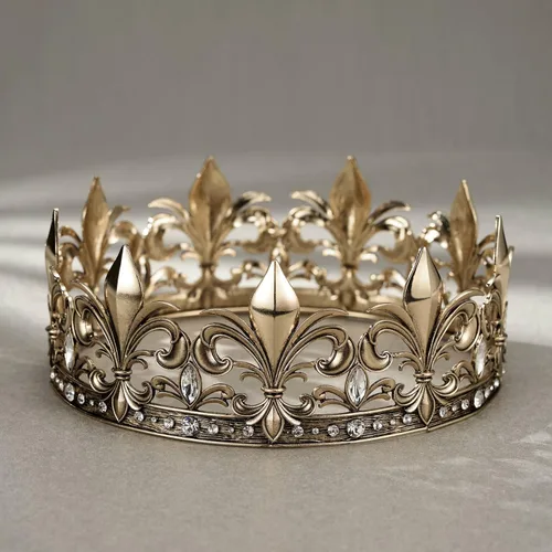 Vista 4 de SWEETV Corona de rey para hombre, diadema dorada de tiara y príncipe, accesorios para el cabello Royal Medieval Cosplay cumpleaños, baile