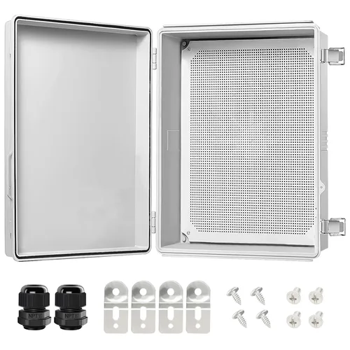Vista 16 de LeMotech Caja Eléctrica, IP67 Impermeable con Bisagras Cubierta Transparente Pestillo de Acero Inoxidable Caja de Conexiones, Carcasa Eléctrica