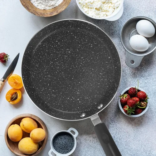 Vista 3 de Sartén antiadherente de 7 pulgadas: Sartén para freír huevo para tortilla para freír saltear cocinar pizza y más (sin tapa)