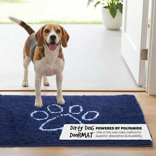 Vista 49 de Dog Gone Smart Dirty Dog Doormat - Tapete de secado rápido con respaldo súper adherente para pisos limpios - Tapete súper absorbente y lavable a