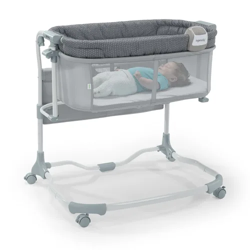 Vista 12 de Ingenuity Dream & Grow Moisés para Bebé de Cabecera con Colchón AirLoom, para Edades de 0-12 Meses, Altura Ajustable - Costura a Mano (Gris)