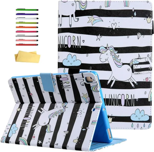 Vista 10 de Funda para Apple iPad 10.2 de 9ª/8ª/7ª generación (2021/2020/2019) con función de encendido y apagado automático, ultra fina y ligera, soporte