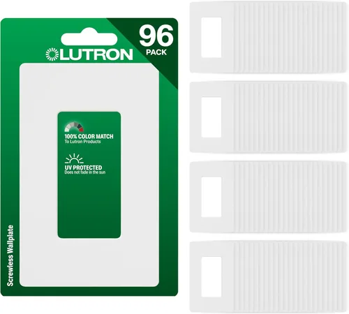 Vista 23 de Lutron Claro - Placa de pared de 1 banda (paquete de 6) CW-1-AL-6 almendra