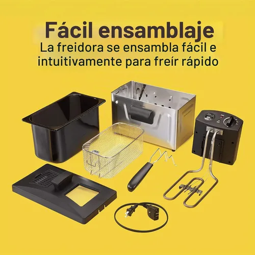 Vista 7 de Hamilton Beach 35033 - Freidora con capacidad para 12 tazas de aceite, 10.2 x 8.9 x 16.3 pulgadas, plata