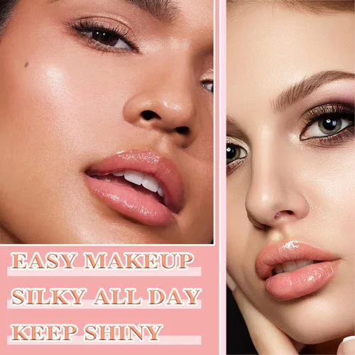 Vista 4 de Juego de 6 piezas de bálsamo labial tintado con aceite labial para labios, brillo de labios, cuidado de labios, aceite de labios transparente