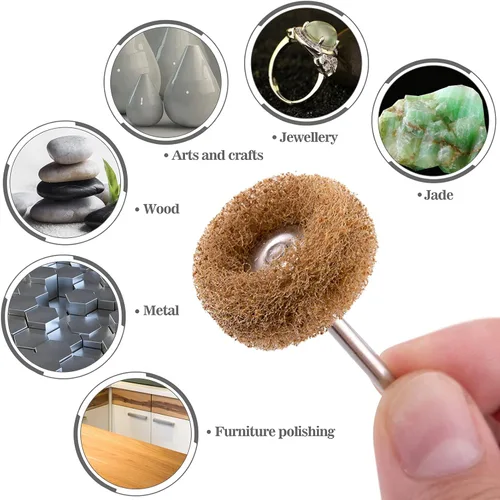 Vista 5 de AUSTOR Juego de ruedas abrasivas de 77 piezas, rueda de pulido de 1 pulgada para herramienta rotativa Dremel, 7 granos
