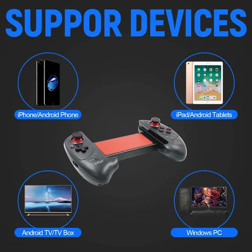 Vista 4 de Mcbazel PG-9083s Wireless 3.0 Estiramiento Telescópico Gamepad Telescópico Controlador de juegos Joystick Pad para 5-10 pulgadas Android Smart Phone