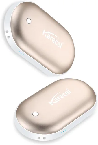 Karecel - Calentadores de manos recargables 2 paquetes, calentadores de manos eléctricos de doble cara de 10,400 mAh, batería externa, calentadores