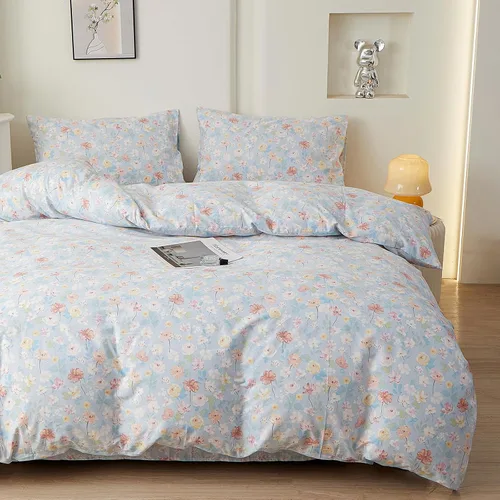 Vista 19 de Funda de Edredón de Fresa para Niña Tamaño Twin, Juego de Ropa de Cama de Fresa Linda, Funda de Edredón de Algodón Suave Kawaii con 2 Fundas