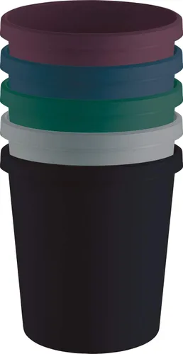 Vista 3 de Helit H6405825 - Cesta de papel usado"The Green German", 18 litros, Hecho de plástico reciclado Blue Angel Certifique, Burdeos Rojo, 1 Pieza