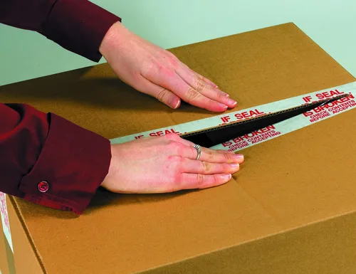 Vista 4 de BOX USA Tape Logic - Cinta de embalaje resistente, 2 pulgadas x 110 yardas, 2.2 mil, color rojo/blanco, paquete de 6 unidades "inspeccionadas