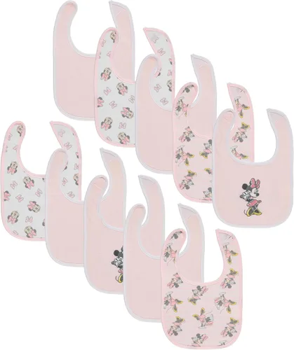 Vista 7 de Disney - Paquete de 10 baberos Mickey Mouse para bebé – Diez baberos suaves, absorbentes y ajustables de algodón para comidas sin manchas