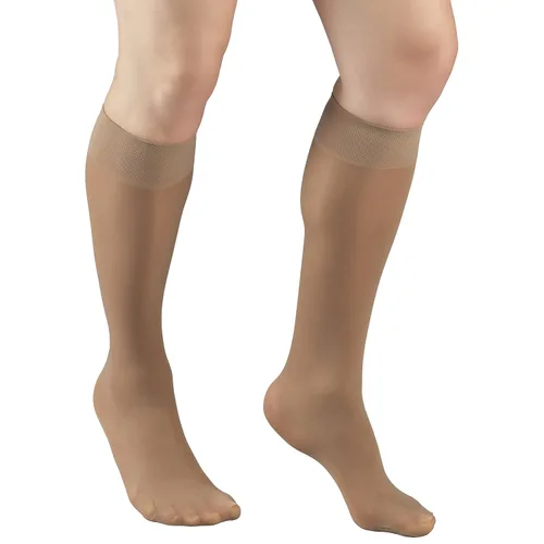 Vista 8 de Truform 1763, medias de compresión, finas, hasta la rodilla, 8–15 mmhg., 1763BG-M, M, Beige, 1, 1