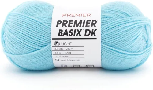 Vista 37 de Premier Yarns Basix DK - Hilo de peso, hecho de acrílico, hilo ideal para ganchillo y tejido, lavable a máquina, rubor, 3.5 onzas, 306 yardas
