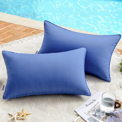 Vista 42 de MIULEE - Paquete de 2 fundas de cojín decorativas, impermeables; para usar en exteriores, jardín, patio, tienda de campaña, sofá, decoraciones