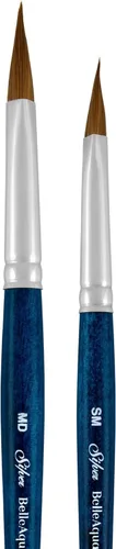 Vista 23 de Silver Brush Limited BA-2753S BelleAqua - Juego de pinceles redondos básicos para acuarela, 3 piezas, mango corto profesional, juego de pinceles