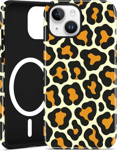 Vista 42 de Jusy Compatible with MagSafe Brown Tortoise Shell Print Phone Case for iPhone 7/8/SE, Amber Trendy Luxury Magnetic Soft TPU and Hard PC Protective