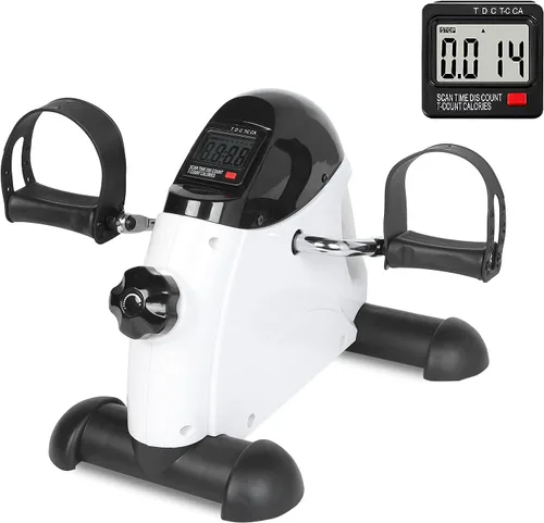 MEETWARM Bicicleta de ejercicio con pedal para personas mayores, brazo de mano, pierna y rodilla, equipo de fitness ajustable, plegable, terapia