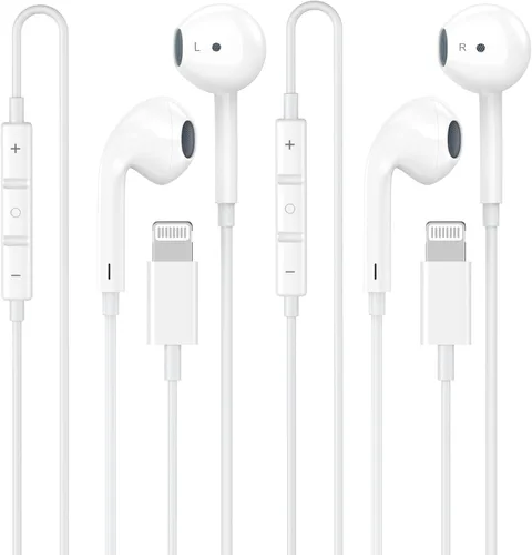 Vista 11 de Paquete de 2 auriculares con cable, llamadas ultra claras y sin ruido, auriculares con cable de 0.138 in, auriculares intrauditivos con micrófono