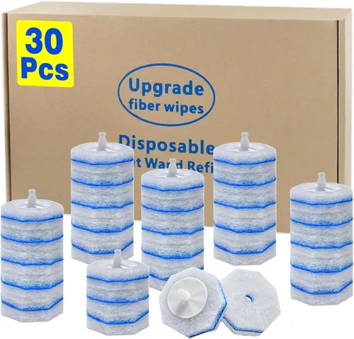 Vista 7 de 60 piezas de recambios desechables para varita de inodoro para Clorox, cabezales de cepillo de repuesto compatibles con la mayoría de los sistemas