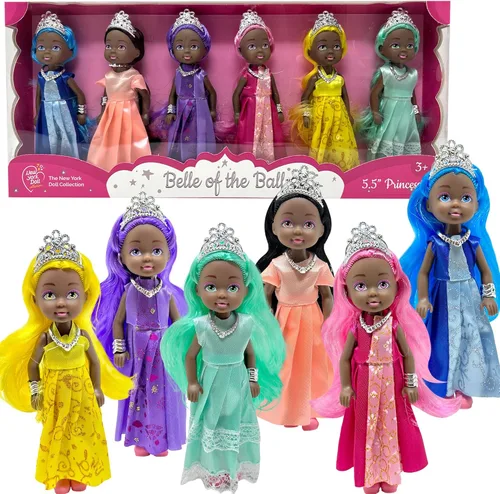 Set de Muñecas Pequeñas con Mini Muñecas de Princesa para Niñas – Muñecas de Juguete de Princesa para Casa de Muñecas – Figuras Mini de Princesa con