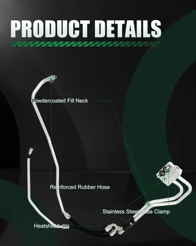 Vista 5 de SCITOO Manguera del refrigerador de aceite del motor 625-340 para Cadillac 2005-2006, para Chevrolet 2005-2007, para GMC 2005-2007 15809049