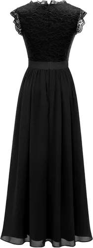 Vista 5 de Dressystar - Vestido de dama de honor, sin mangas, con cuello en V, para fiesta de boda