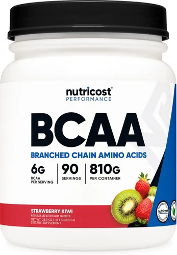 Vista 15 de Polvo Nutricost BCAA (Uva, 120 porciones) - Sin gluten, sin OMG, vegetariano, proporción óptima 2:1:1
