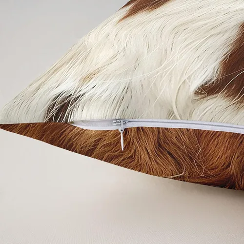 Vista 5 de Juego de 2 fundas de almohada con estampado de vaca de las tierras altas de 24 x 24 pulgadas para mujeres adultas, fundas de almohada de granja