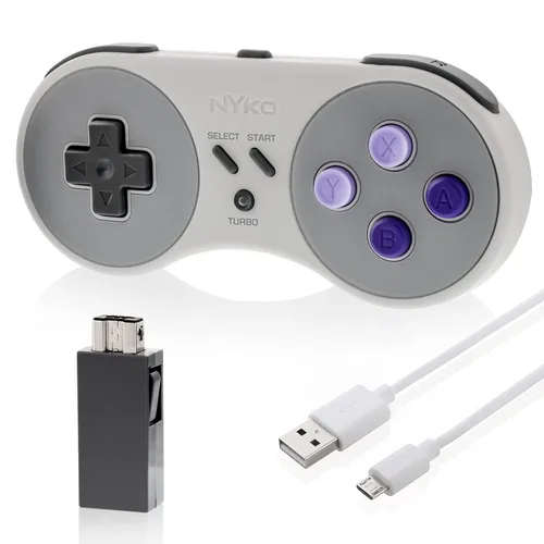 Nyko Super Miniboss - Wireless Controller with Turbo and Built-In Rechargeable Battery for SNESNES Classic Edition