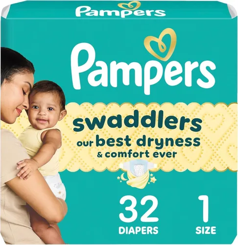 Vista 32 de Pampers Swaddlers - Pañales desechables muy suaves para bebé talla 8, 38