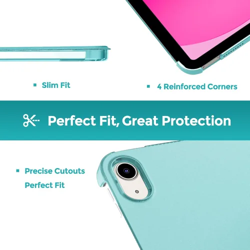 Vista 6 de ProCase para iPad (A16) 11ª generación de 11 pulgadas 2025/ iPad 10ª generación de 10.9 pulgadas 2022, funda delgada inteligente con respaldo